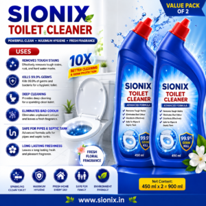 Sionix Toilet Cleaner 900 ml | Powerful Toilet Bowl Cleaner | Tough Stain & Dirt Remover | Fresh Fragrance | Deep Cleaning Liquid for Indian & Western Toilets